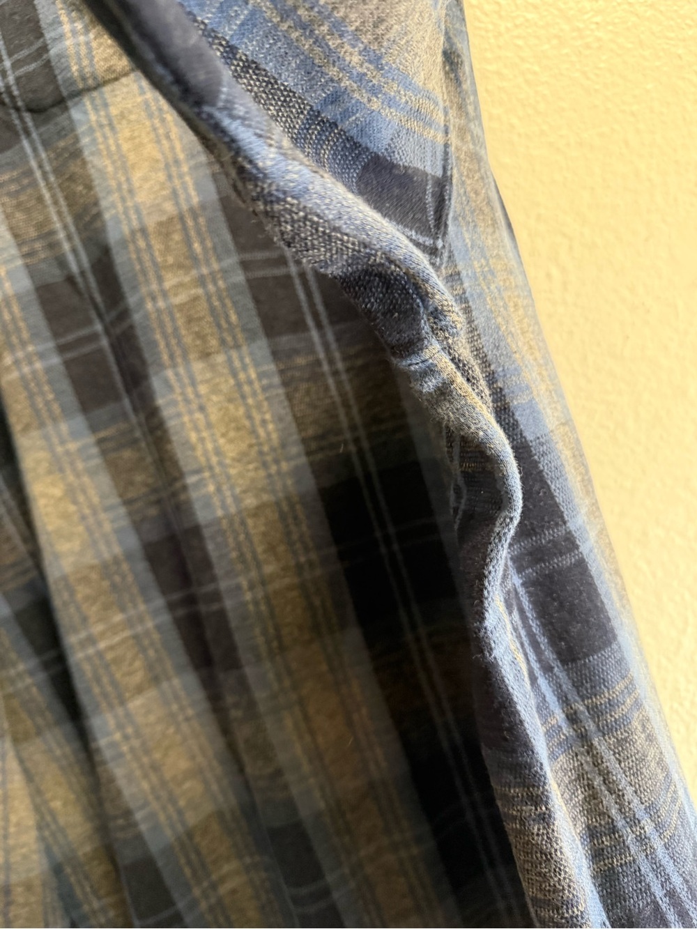 VTG polo Ralph Lauren men size Xl Blue and Navy Plaid Long-Sleeve Polo Shirt - Picture 6 of 8